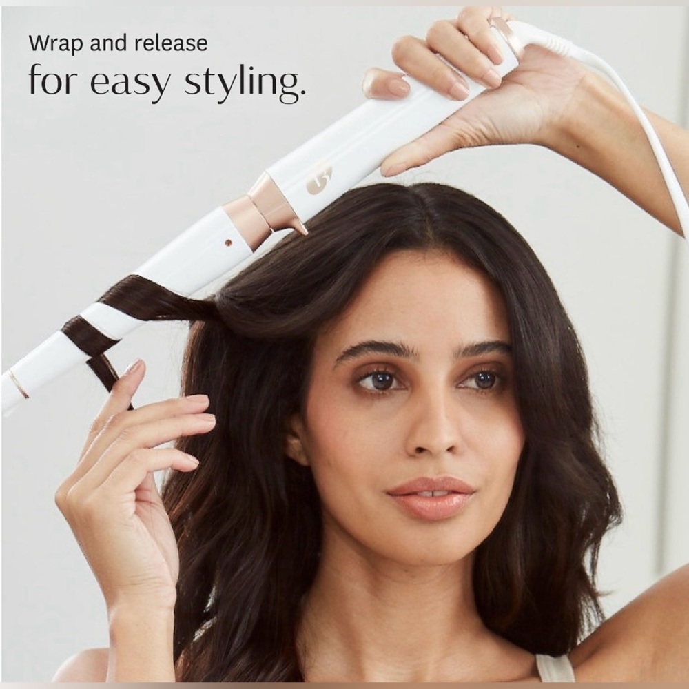 T3 Single Pass Wave Professional Tapered Ceramic Styling Wand Curling Iron NWOB - Picture 5 of 8